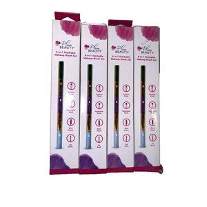 PLUM BEAUTY 4-in-1 Stackable Makeup Brush Set Eyeshadow Great For Travel Bundle